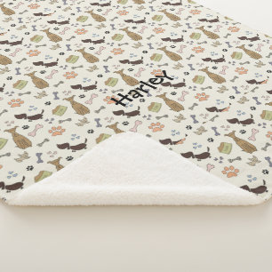 Manta Sherpa Huesos y patas para tratar con duchas