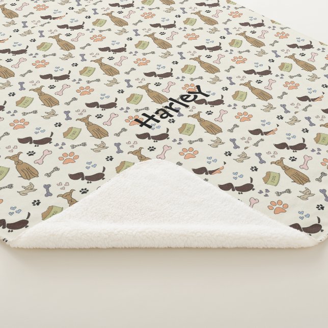 Manta Sherpa Huesos y patas para tratar con duchas (3/4)