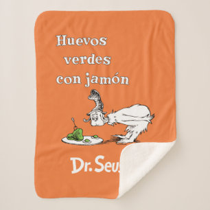 Manta Sherpa Huevos Verdes con Jamón del Dr. Seuss