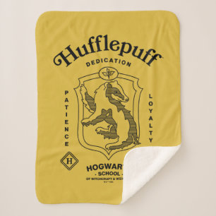 Manta Sherpa HUFFLEPUFF™ Dedicación Paciencia Lealtad Escudo
