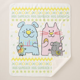 Manta Sherpa Hug Sameach Sherpa Hanukkah Blanket/Medium