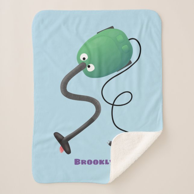 Manta Sherpa Humor del personalizado de aspiradora de cuajo (Anverso)