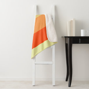 Manta Sherpa Idea de regalo a raya de color mixto Sherpa Blanke