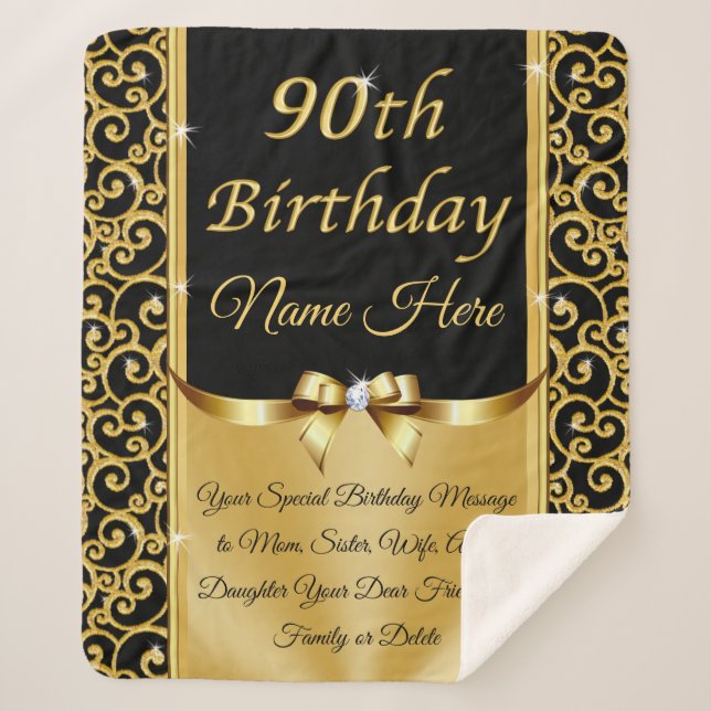 Manta Sherpa Ideas de regalo personalizadas para una mujer de 9 (Anverso)