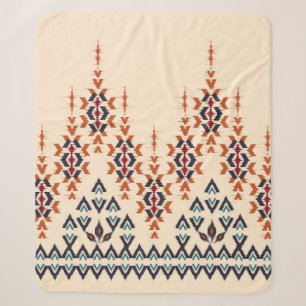 Manta Sherpa Ikat arte bello, abstracto y étnico, Ikat sin cost