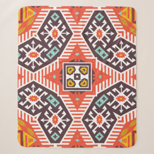 Manta Sherpa Ikat Aztec: Textura de rayas étnicas