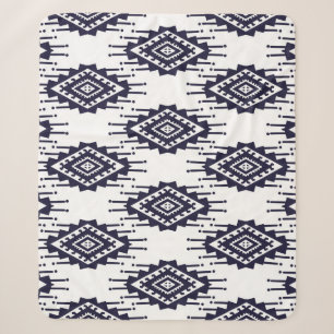 Manta Sherpa Ikat Boho Aztec Textile Motif