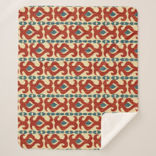 Manta Sherpa Ikat Elegance: Diseño De Patrones Sin Marea.