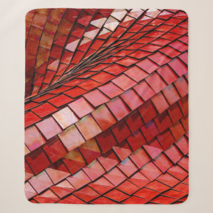 Manta Sherpa Ilustracion de azulejos rojos