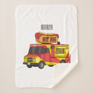 Manta Sherpa Ilustracion de camión de comida para perros calien
