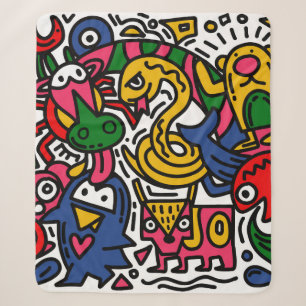 Manta Sherpa Ilustracion de Doodle de la cosecha de mano, perso