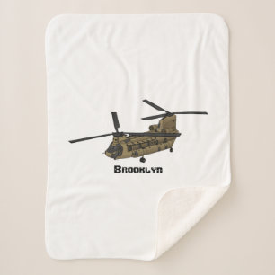 Manta Sherpa Ilustracion de helicópteros militares de Chinook