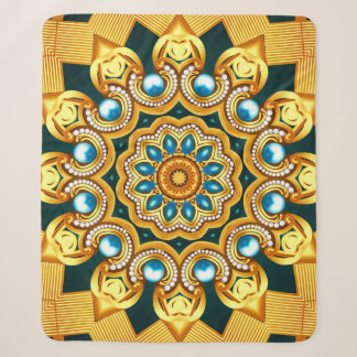 Manta Sherpa Ilustracion de marco decorativo Pearl Gold