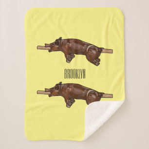 Manta Sherpa Ilustracion de personalizado asado de cerdo / cerd