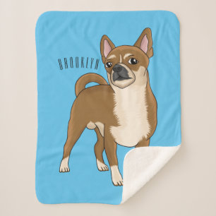 Manta Sherpa Ilustracion de personalizado chihuahua