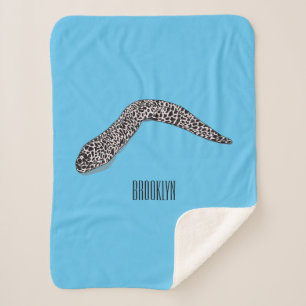Manta Sherpa Ilustracion de personalizado de anguila moray loca
