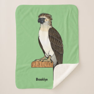 Manta Sherpa Ilustracion de personalizado de aves águilas de Fi