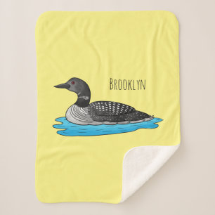 Manta Sherpa Ilustracion de personalizado de aves de Loon
