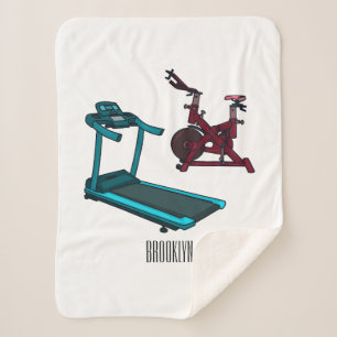 Manta Sherpa Ilustracion de personalizado de bicicletas de hila
