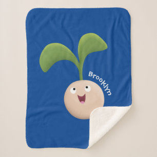 Manta Sherpa Ilustracion de personalizado de brote de semillas