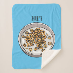 Manta Sherpa Ilustracion de personalizado de cereales