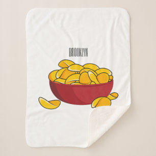 Manta Sherpa Ilustracion de personalizado de chips de papa