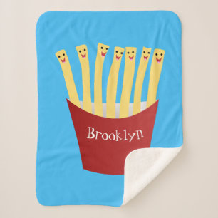 Manta Sherpa Ilustracion de personalizado de comida rápida de p