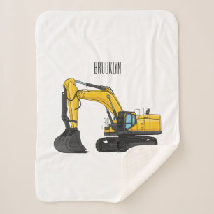 Manta Sherpa Ilustracion de personalizado de excavadora de rast