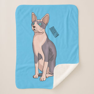 Manta Sherpa Ilustracion de personalizado de gatos Sfinx