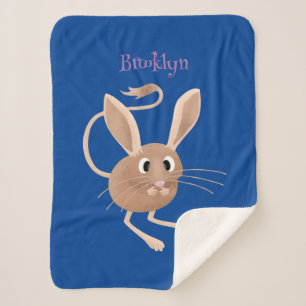 Manta Sherpa Ilustracion de personalizado de jerboa larga y cor