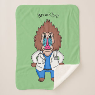 Manta Sherpa Ilustracion de personalizado de médica de mandrile
