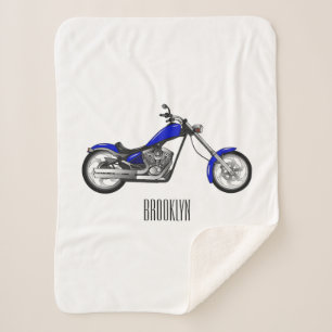 Manta Sherpa Ilustracion de personalizado de motocicleta de hel
