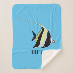 Manta Sherpa Ilustracion de personalizado de peces moro