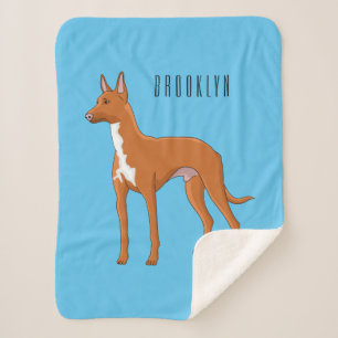 Manta Sherpa Ilustracion de personalizado de perro perrito