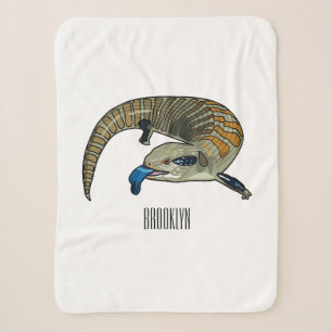 Manta Sherpa Ilustracion de personalizado de piel de tono azul