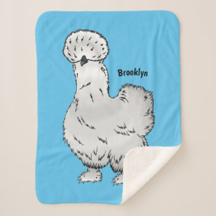 Manta Sherpa Ilustracion de personalizado de pollo de Silkie