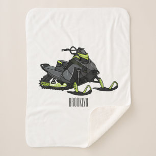 Manta Sherpa Ilustracion de personalizado para motos de nieve