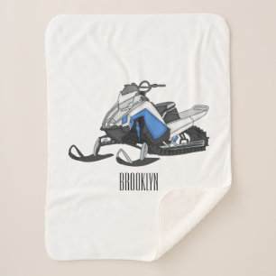 Manta Sherpa Ilustracion de personalizado para motos de nieve