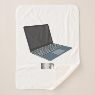 Manta Sherpa Ilustracion de personalizado para portátiles