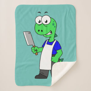 Manta Sherpa Ilustracion De Un Carnicero Tirrannosauro.