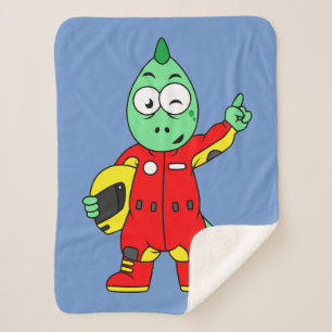 Manta Sherpa Ilustracion De Un Conductor De Allosaurus Race.