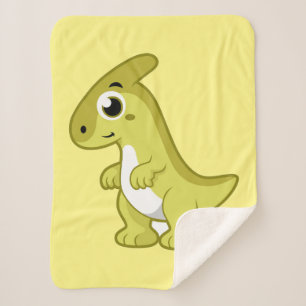 Manta Sherpa Ilustracion De Un Dinosaurio Parasaurolophus.