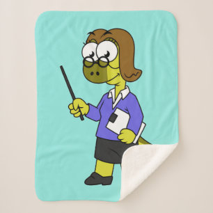 Manta Sherpa Ilustracion De Un Profesor De Paquicefalosaurio.