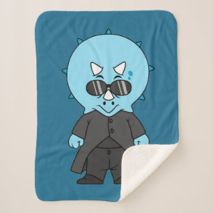 Manta Sherpa Ilustracion De Una Matriz Triceratops.