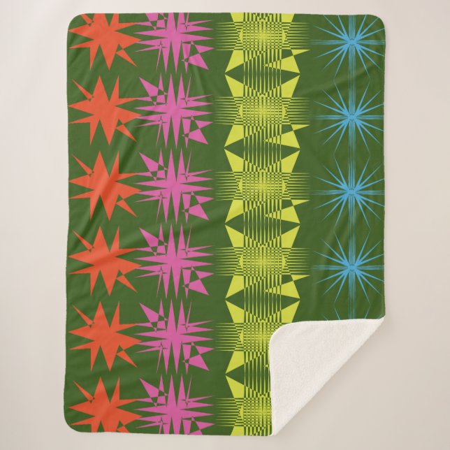 Manta Sherpa Ilustración de Zigzag (Anverso)