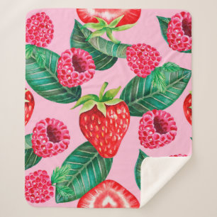 Manta Sherpa Ilustracion del patrón dibujado a mano de acuarela