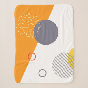 Manta Sherpa Ilustración geométrica urbana genial, única y mode