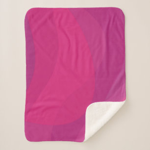 Manta Sherpa Ilustracion ondulado urbano rosa, moderno, fresco 