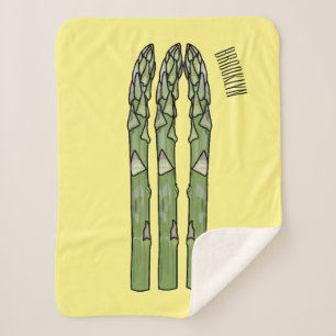 Manta Sherpa Ilustracion personalizado Asparagus
