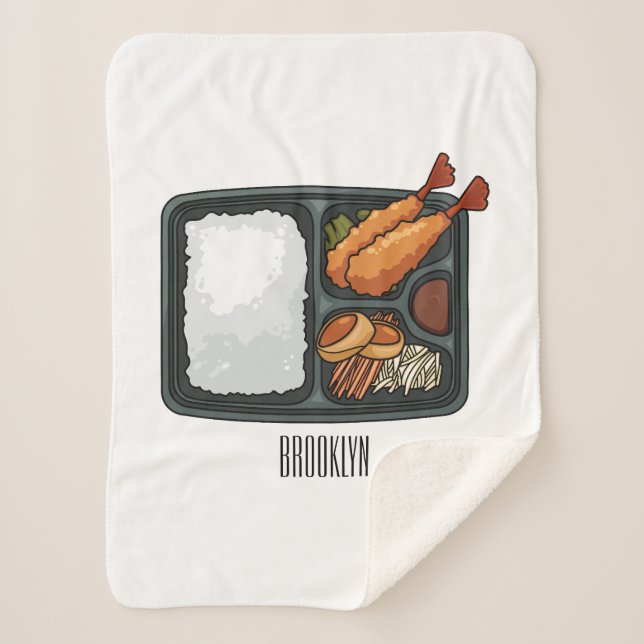 Manta Sherpa Ilustracion personalizado Bento (Anverso)